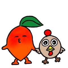 A mango and jidorippo. Miyazaki words