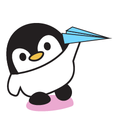 ペンギンと、折り紙