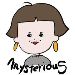 mysterious girl's moving sticker