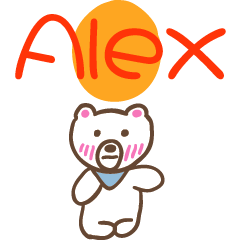 Alex和熊熊的姓名貼圖..