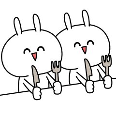 うごく にっこりウサギ Line スタンプ Line Store