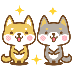 Shiba Dogs Animation Sticker