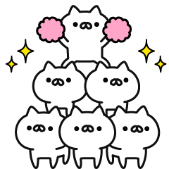 a lot of cute cat animation