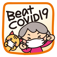 Grandma's "Beat COVID19" sticker