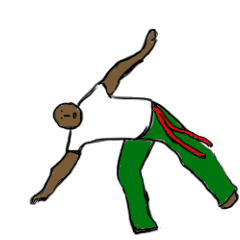 Capoeira adesivos mover