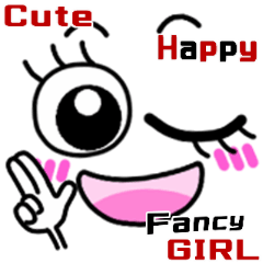Happy Cute Fancy GIRL Sticker
