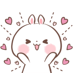 白いうさぎさんの動くスタンプ Line スタンプ Line Store 白いうさぎさんの動くスタンプ Line スタンプ Line Store