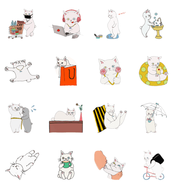 オッドアイ猫テン Lineクリエイターズスタンプ Stamplist