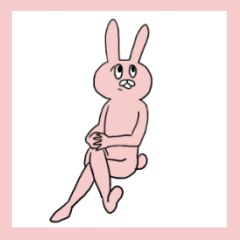 Rabbit pyon sticker