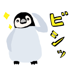 Cute gesture penguin sticker