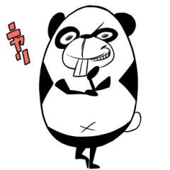 Protruding teeth panda Sticker2