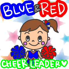 Blue And Red チアリーダーのスタンプ Line スタンプ Line Store