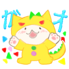 Kitten heart-warming sticker