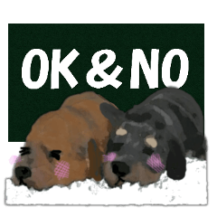 OK＆NO版・イラストっぽい子犬2