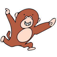Japanese Monkey Sticker