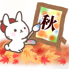 Autumn rabbit sticker !