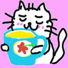 猫とカップ2