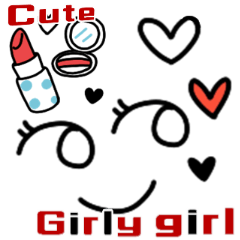 Cute Girly girl Sticker