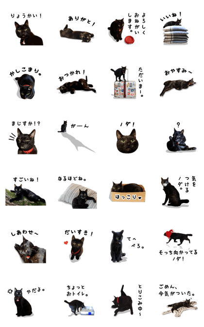 スタンプ無料get 黒猫ノロのちまちまスタンプ Stampick スタンピック