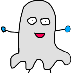Cute funny ghost sticker