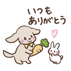 Daily life of dogs and rabbits