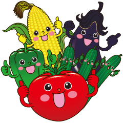 Smile sticker of vegetables