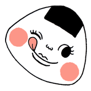 Rice ball with the face