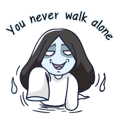 A Cute Girl Ghost English Version Line Stickers Line Store
