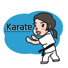 One frame with a karate friend