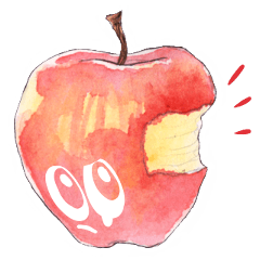 Apple of a watercolor painting