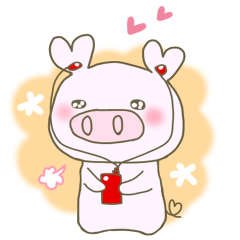Daily life's Sticker of a voice pig