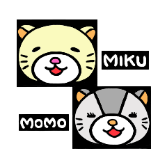 MIKU & MOMO are cheerful friends