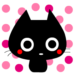 black cat move sticker