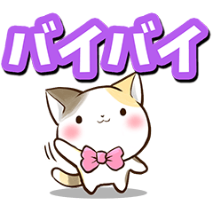 Ribbon and Calico cat (Various words)