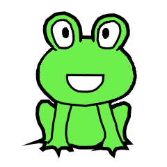Cute and energetic frog
