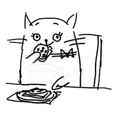Kucing lucu di sketsa (N.3)