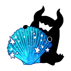 ホシクイと星の海の貝殻スタンプ