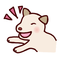 Everyday stickers of dog Shiro