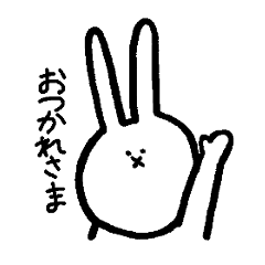 Sticker of snow rabbit 1