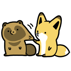 Raccoon dog & Fox 2