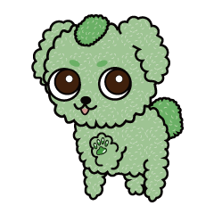 green soybeans dog ZUNDAI sticker