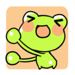 Expressive frog moving Sticker