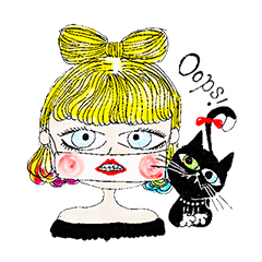 MASK GIRL AND YOGA CAT