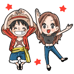 One Pieceキャラと女の子 Line スタンプ Line Store