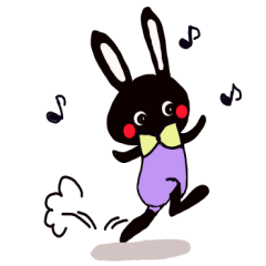Every day of the cute black rabbit