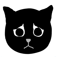 Crying black cat