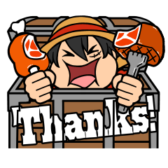 One Piece Line Stamp Thanks Lineクリエイターズスタンプ Stamplist