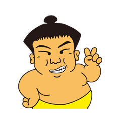 Japanese somo wrestler's sticer