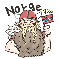 mofumofu Norwegian Sticker