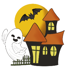 Halloween with ghost sheet
